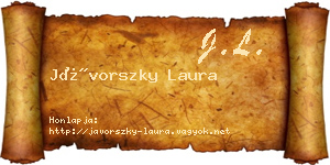 Jávorszky Laura névjegykártya